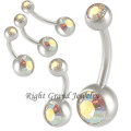 Fashion AB Crystal Hypoallergenic Belly Button Rings
